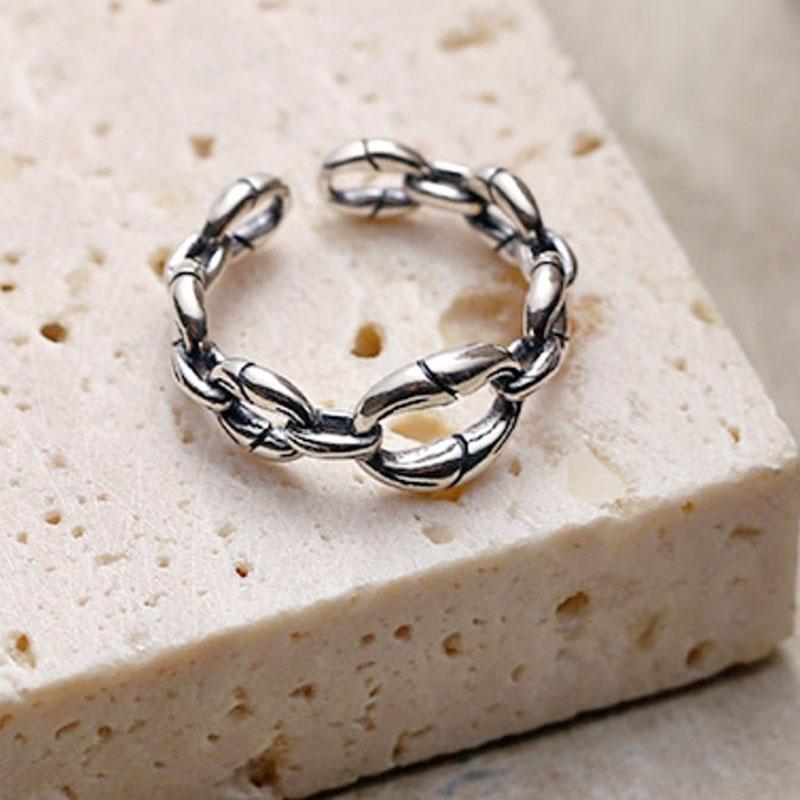 925er Sterlingsilber Luxusschmuck Ellipsenkette Stapelbare Damenringe Elegante Accessoires Großhandel Geld 925