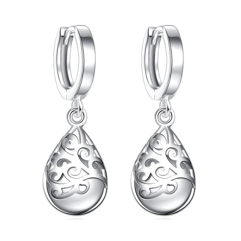 925 Sterling Silver Earrings Cat's Eye Stone Totem Water Drop Earrings For Women Charm Jewelry Gifts