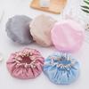 Waterproof Shower Cap Women Hair Cap Hat Supplies Bathroom Double Layer Shower Waterproof Thick Cover Accessories Bathing Hat