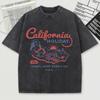 Holiday O'Neill Surf Supply Usa Washed T Shirt Men Summer Tops Trendy Loose Short Sleeve Unisex Soft Cotton Streetwear
