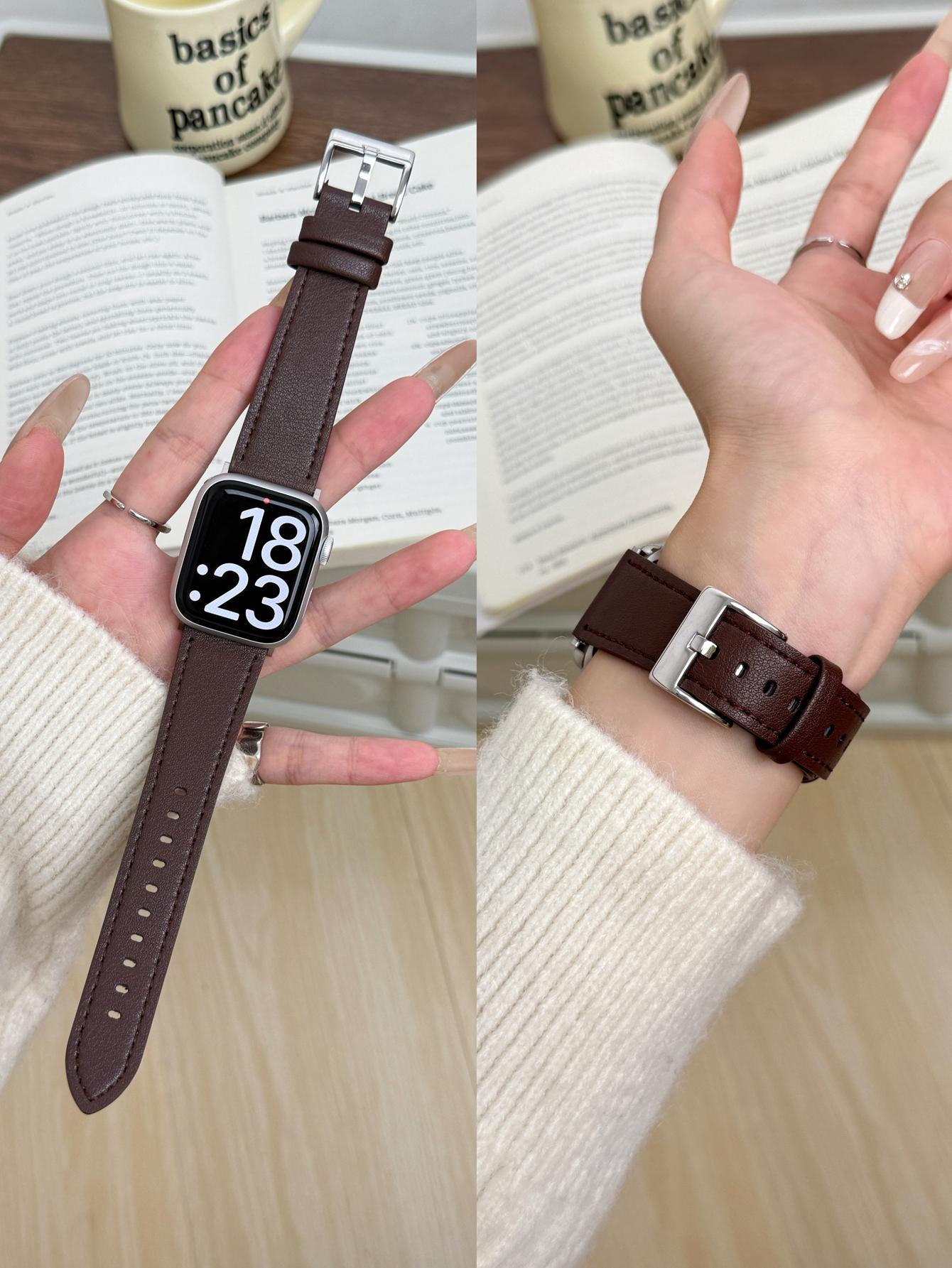 

Nice Leather loop For Apple Watch band women Series Ultra 11/10/9/8/7/6 38mm 40mm 41mm 42mm 44mm 45mm 46mm Strap 42mm44mm45mm46mm49mm