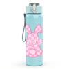 1PC Bunny Rabbit Pink Easter Line Art Print 750ml Color Plastic Sports Water Bottle Leakproof Flip Straw Lid Suitable for Sports Office Home Use