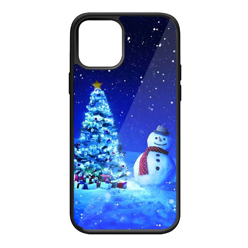 Świąteczne Sanie Łoś Bałwan Drzewko Etui na Telefon Dla Samsung S7 S8 S9 S10 S20 S30 Edge Plus Note 7 5 8 9 10 20 Pro Pokrowiec PC+TPU