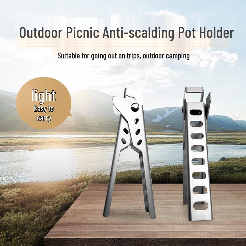Anti-Scalding Outdoor Camping Pot Clip - Safe Cookware Accessory for BBQ and More