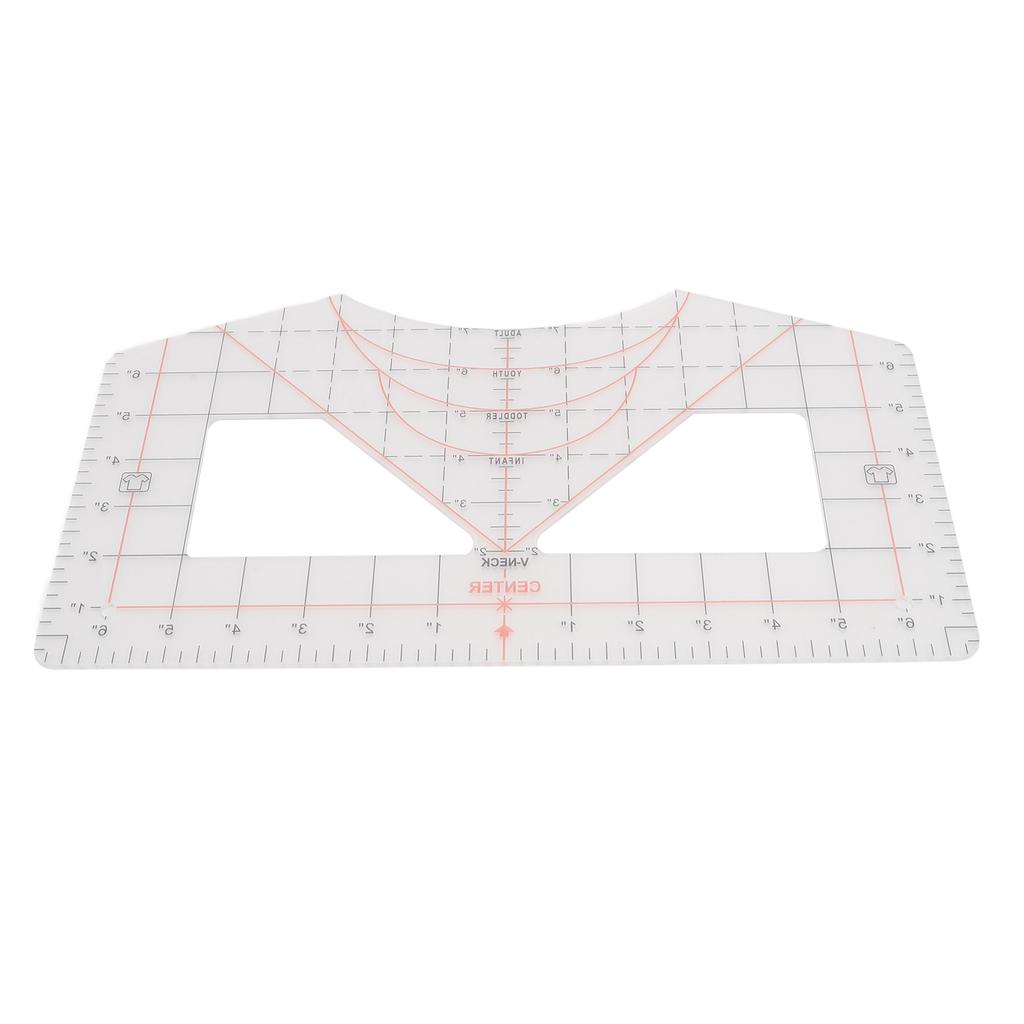 T Shirt Ruler Guide Acrylic T Shirt Calibration Tool Ruler Measurement Tool for Pattern Making Drawi