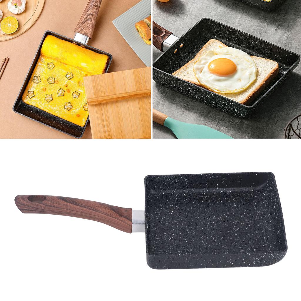 Breakfast Flat Pan Rectangle Non Stick Japanese Omelette Frying Pan for Home Kitchen Egg