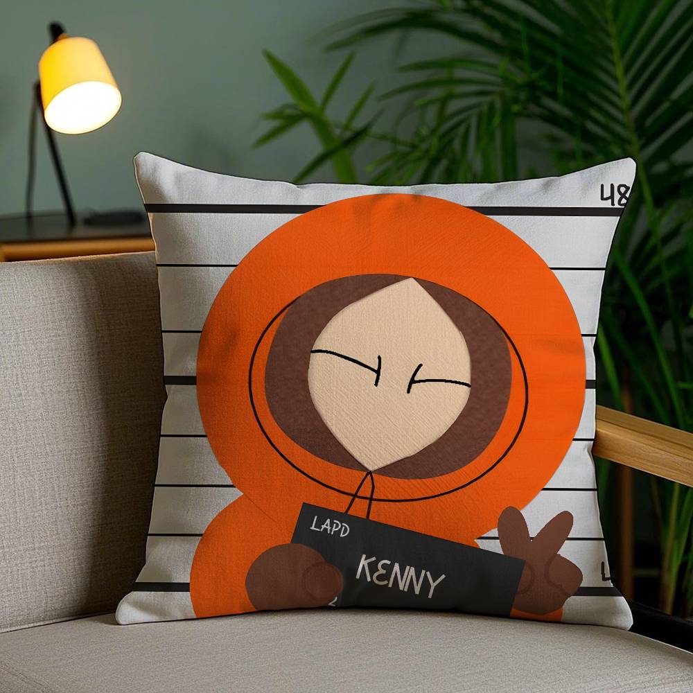 Cartoon Anime Funny South Park-P Pillow Case Anti-dustmite Pillowcase Invisible zipper silky short plush Sofa cushion cover