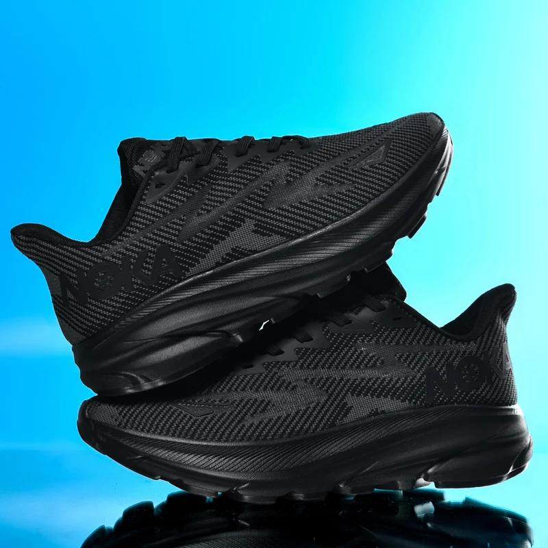 Men's Running Shoes Race Outdoor Breathable Couple Non-Slip Jogging Cushioning Luxury Shoes Trainer Sneakers Mesh Off-road Shoes