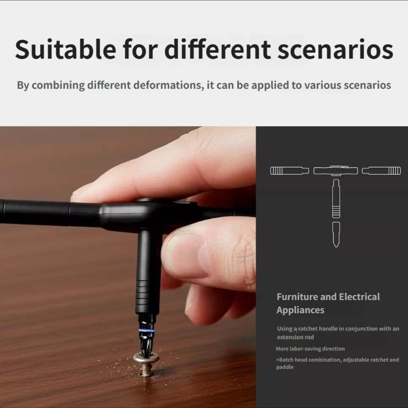 24 In 1 Ratcheting Screwdriver Set With Chrome Steel Bit And Ergonomic Handle For Home Repair