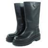 Tolle Kniehohe Stiefel schwarzes Leder Damen 36 1U635N Gebraucht