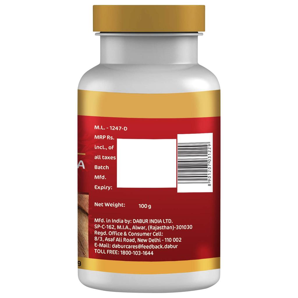 Dabur Arjun Chhal Churna 100g Heart Health Powder Dietary Supplement Daily Support