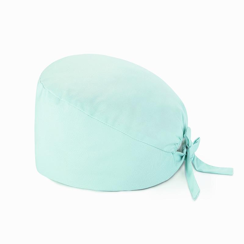 Unisex Women Scrub Nurse Caps Solid Color Adjustable Breathable Beauty Salon Care Cap Surgical Cap Pet Nurse Doctor Working Caps