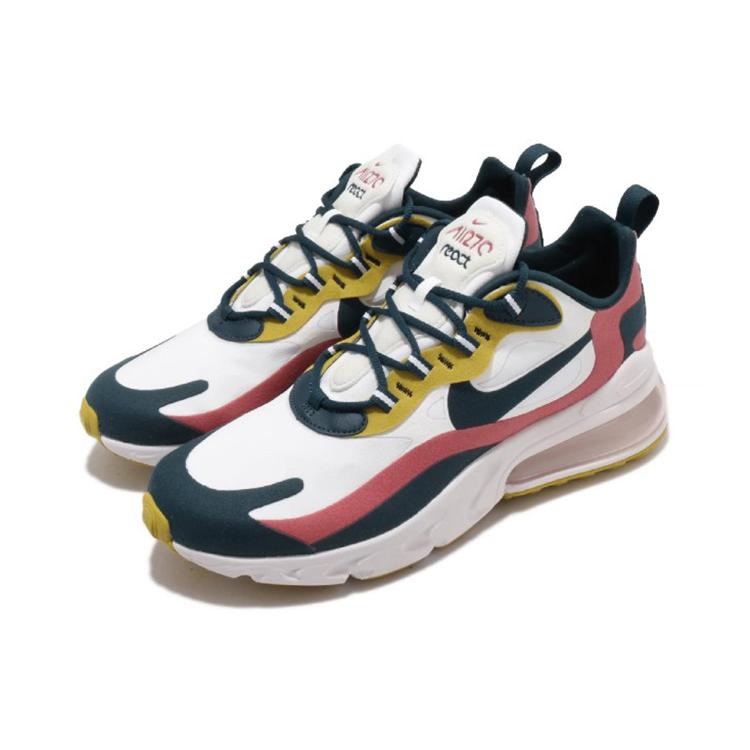 New Nike Air Max 270 React White Turquoise Yellow CT1264-103