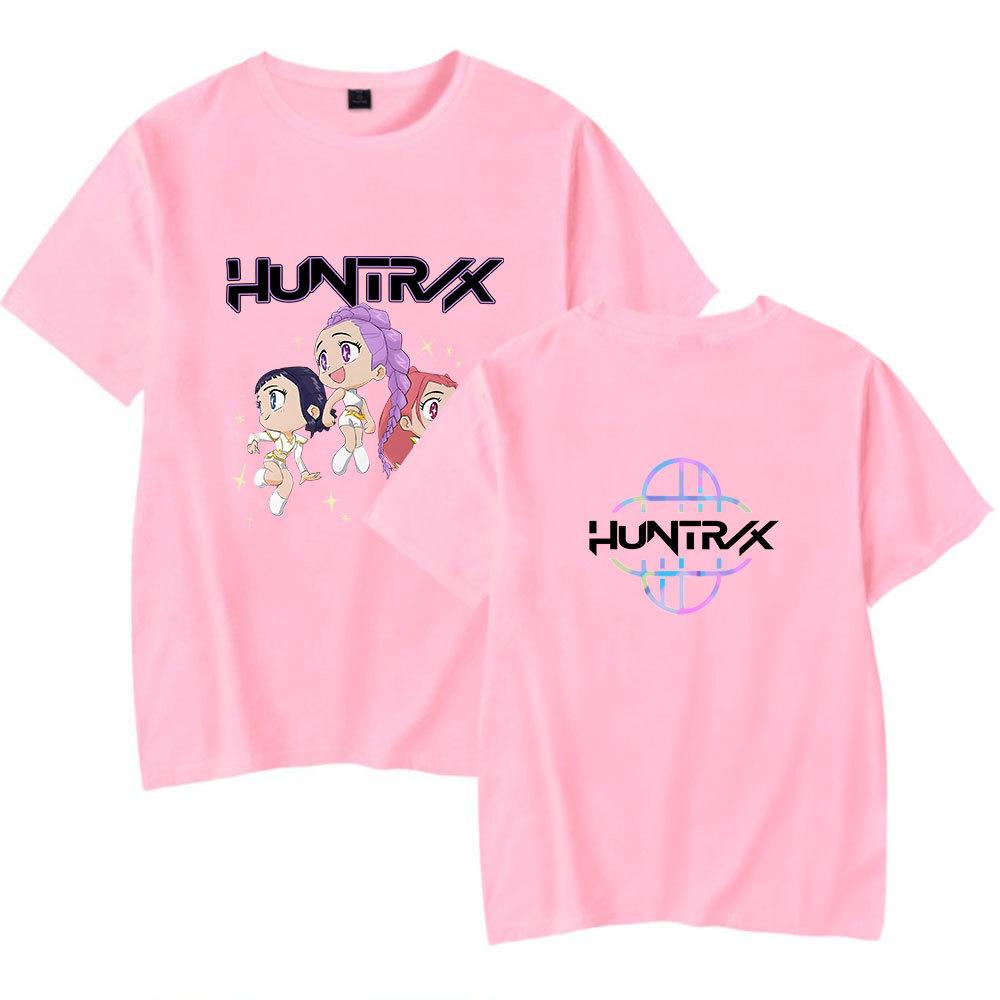 Anime KPop Demon Hunters Huntrix Tshirt Men Women Fashion Cotton T Shirt Summer Unisex Crewneck Short Sleeve  Streetwear Tees