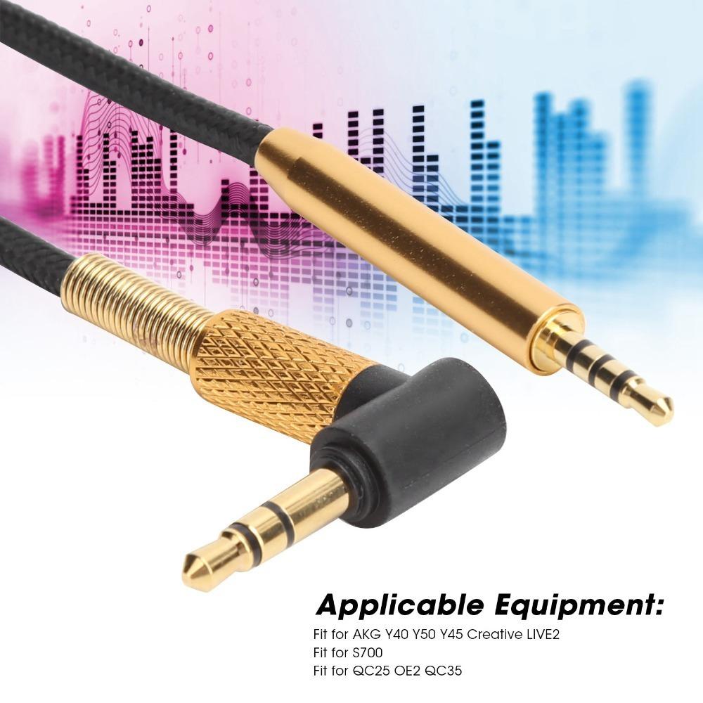 

2.5mm to 3.5mm Audio Cable Plug and Play Aux Cable Earphone Cord for AKG Y40 Y50 Y45 Universal Use Without Mic