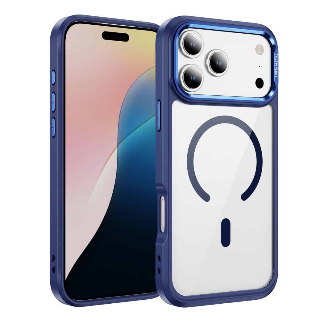 New Transparent Magnetic Phone Case 2.0mm PC Phone Protective Case for Apple 13pro for Apple 17 Phone Case