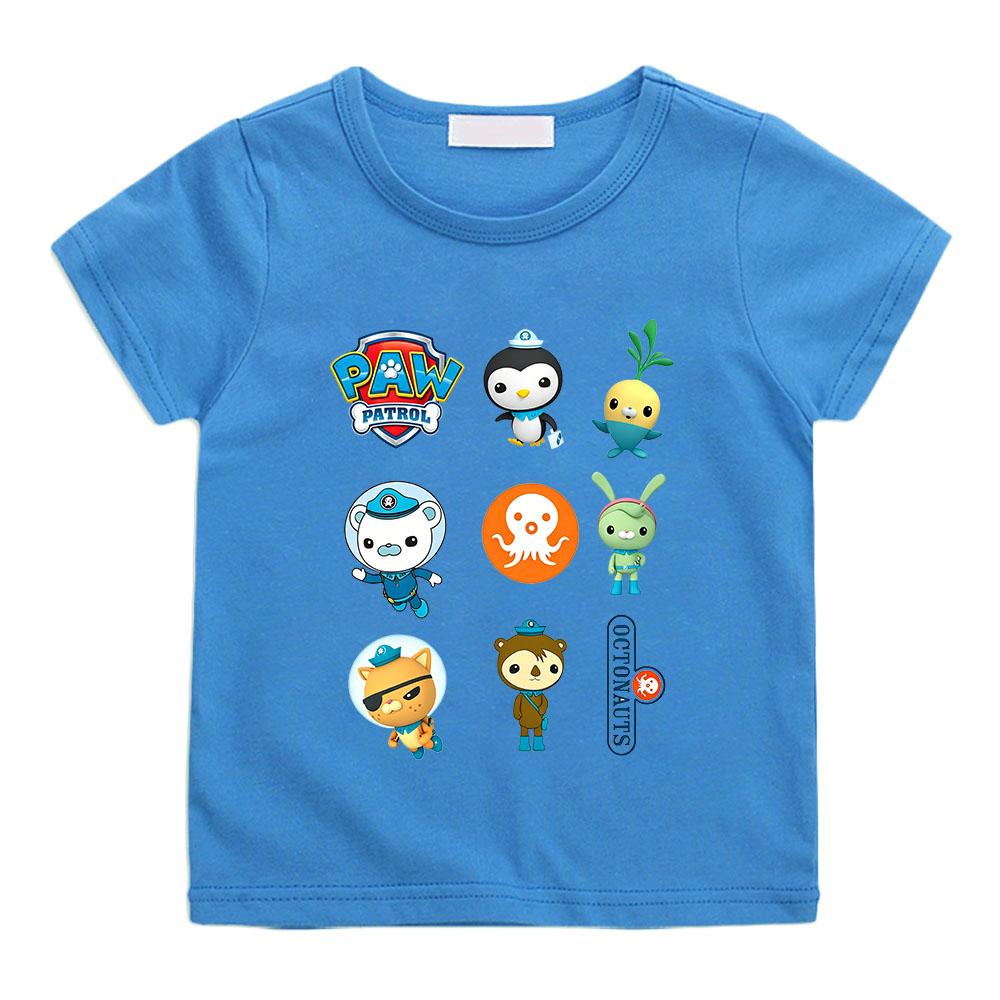 The Octonauts Kawaii Children T-shirts High Quality 100%Cotton Short Sleeve Boys Girls Tees Casual Cartoon Kids Camisetas Anime T-shirt summer Tops
