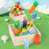 Wooden Magnetic Orchard Play Set - Interactive Fruit Trees And Vegetable Garden Toy To Develop Children's Fine Motor Skills
