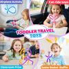 Giraffe Sensory Travel Toys 4Pcs Suction Airplane Autism Pop Tube Fidget Toys Autistic Easter Basket Stocking Stuffer Gift