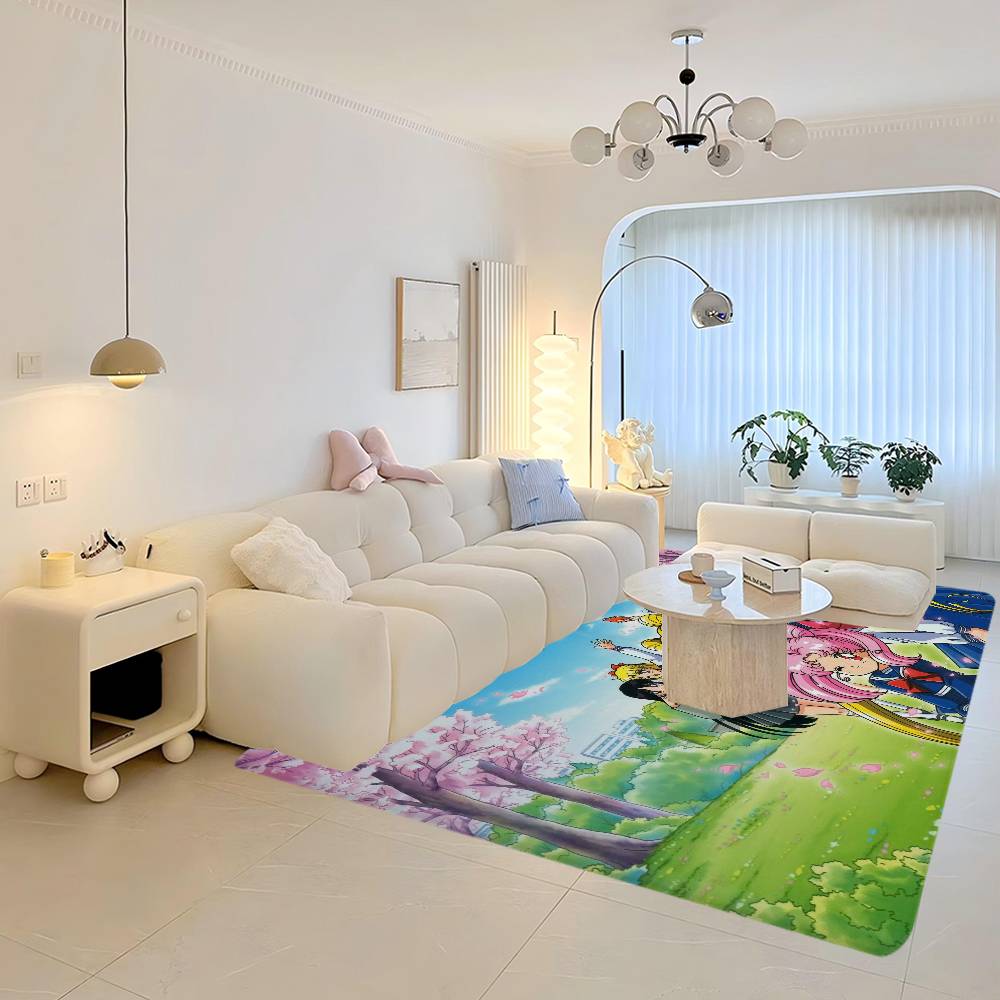 Japanische Zeichentrick S-Sailores-Moon Fußmatte Nordischer Stil Heimtürmatte Badezimmer-Toilettenmatten Schlafzimmer Hotel Dekor Matte