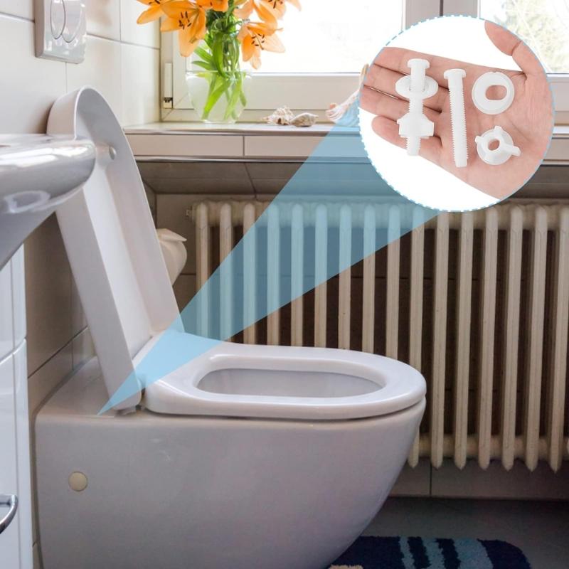 2pcs/set Easy To Install Toilet Screw Kits Durable & Reliable Toilet Repair Set Convenient Toilet Bolt Replacement