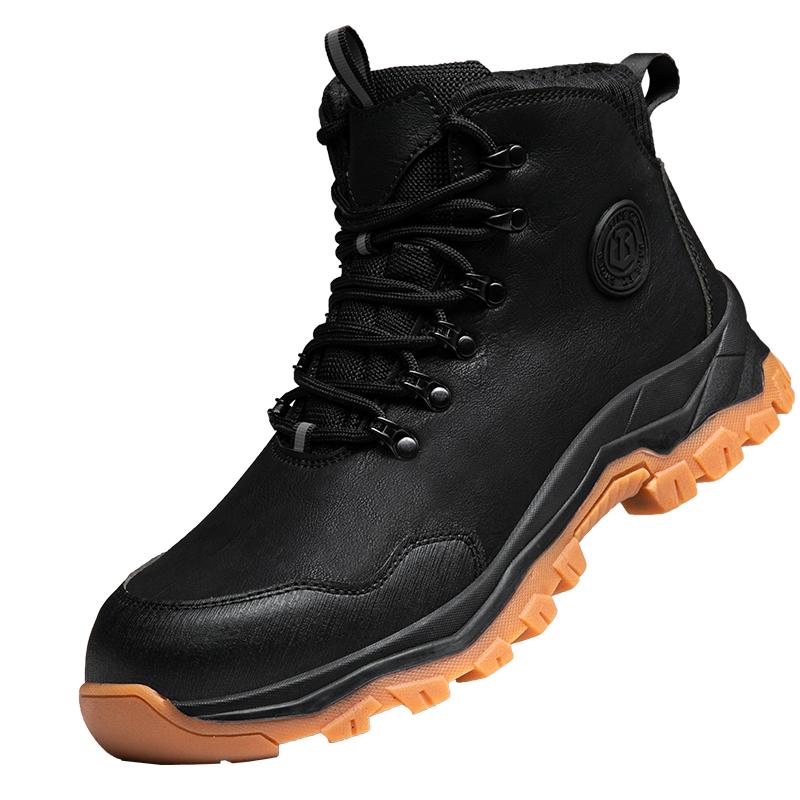 

Новые защитные туфли с высоким цилиндром, противоскользящим и износостойким стальным носком европейского стандарта, предотвращающим разбивание и прокалывание. 40 чёрный