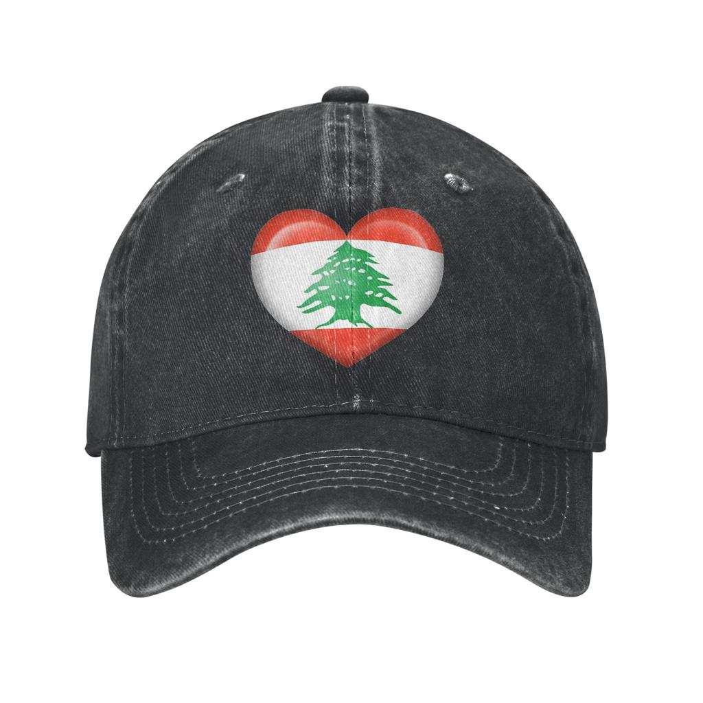 Lebanon Flag Heart Accessories Baseball Caps Unisex Casual Caps Hat Adjustable Trucker Hats Snapback Cap