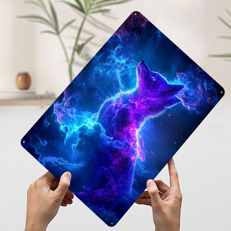 

Cosmic Magic Space Fox Tin Plaque Poster Customized Wall Art Retro Vintage Metal Signs for Man Cave Garage Decoration Room Decor 7.9x11.8In(20x30cm)