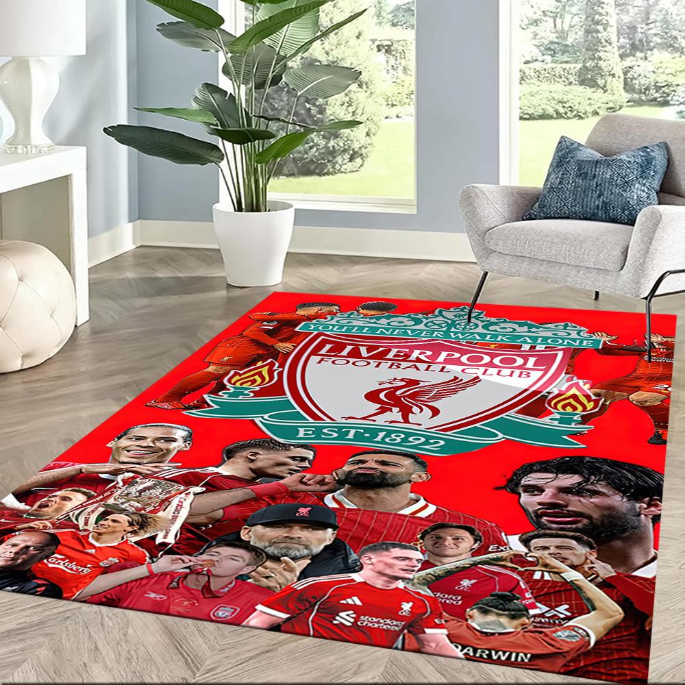 Liverpool Football Club Floor Rug Office Rug Suitable For Hallway Outdoor Playrooms Decorate Room Antislip Carpet Anime Office Decor Wedding Party Gif