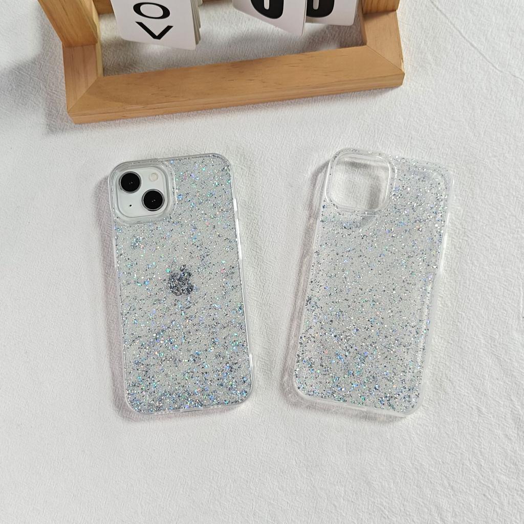 Transparent glitter case for Apple 16/15promax mobile phone case iPhone13 creative 12/11