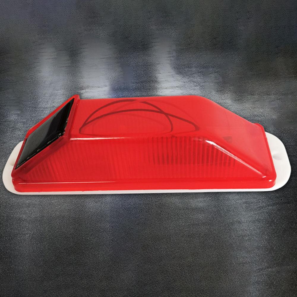 1 Stück Auto-Solar-Warnleuchte, rotes und gelbes Leitplankenzaun, reflektierender Cursor, Nachtblitz, Solar-Umrisslicht