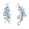 Flower Earrings for for Parties and Silver [J's Select] Women, Long, Metal, Hypoallergenic, Events,