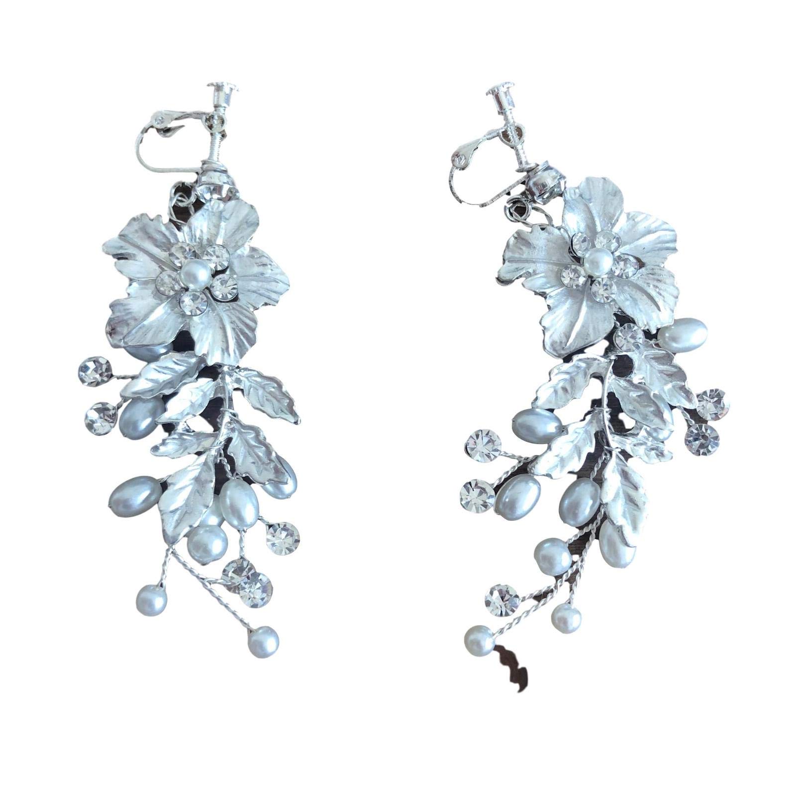 

Сережки-квіти для вечірок та срібні [J s select] жіночі, довгі, металеві, гіпоалергенні, для подій,