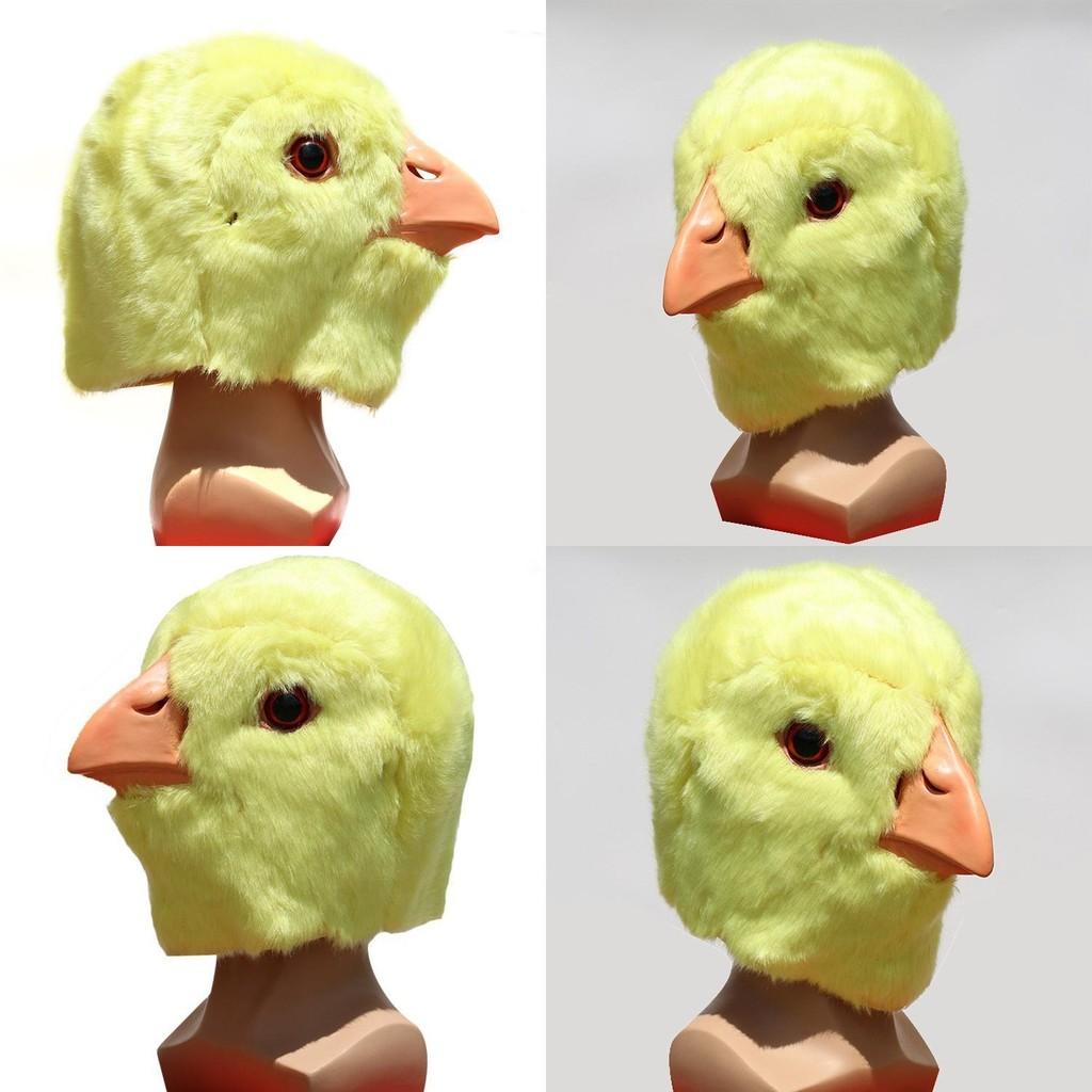 Latexová maska kuřátka se zábavným designem pro Halloweenskou kostýmovou párty a DIY cosplay