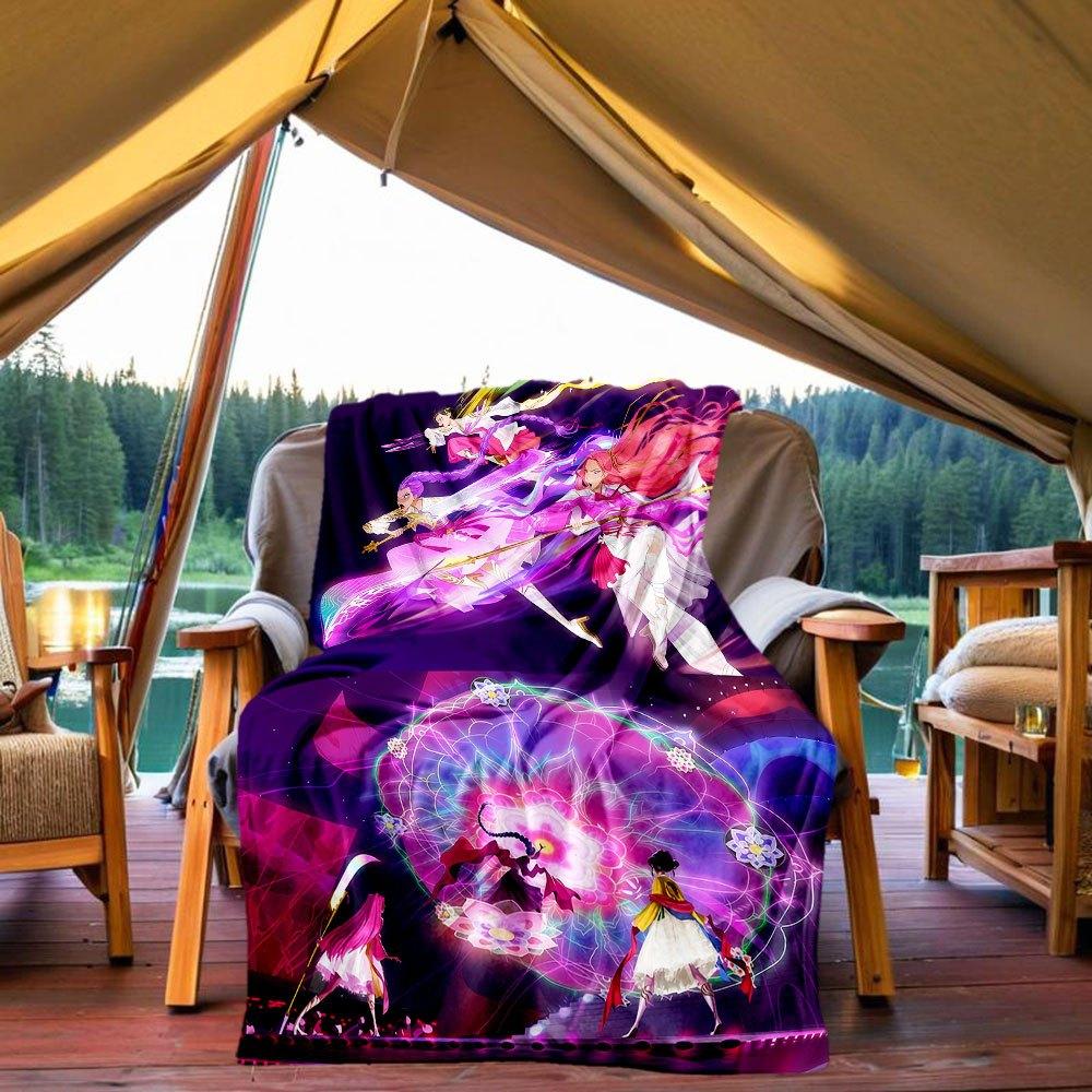 

Fantasy Floral Performance Artwork Poster Blanket Lightweight Flannel Throw Blanket for Sofa, Bed, Travel, Camping, Livingroom, Office, Cou 130x150cm