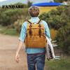 Large Capacity Canvas Retro Drawstring Hiking Large Night Business Popular Dark Yellow [FANDARE] Men's Backpack, Style, Backpack, Backpack, Daypack,