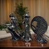 Halloween Witch Figurines Gothic Halloween Resin Figurine Retro Magician Decor Festival Collectible Home Decoration for Desk