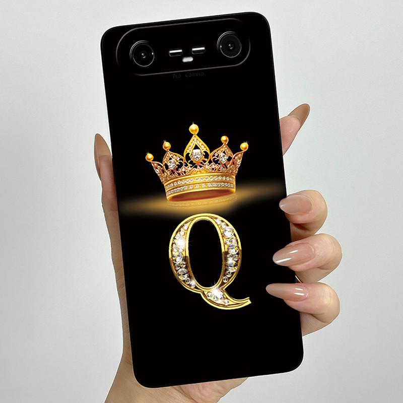 Fodral För Tecno Pova Slim 5G Spark Slim 4G KM9 KM7k Telefonfodral Krona Bokstav Stötsäkert Mjukt Anti-fall Skydd För Tecno Spark Slim