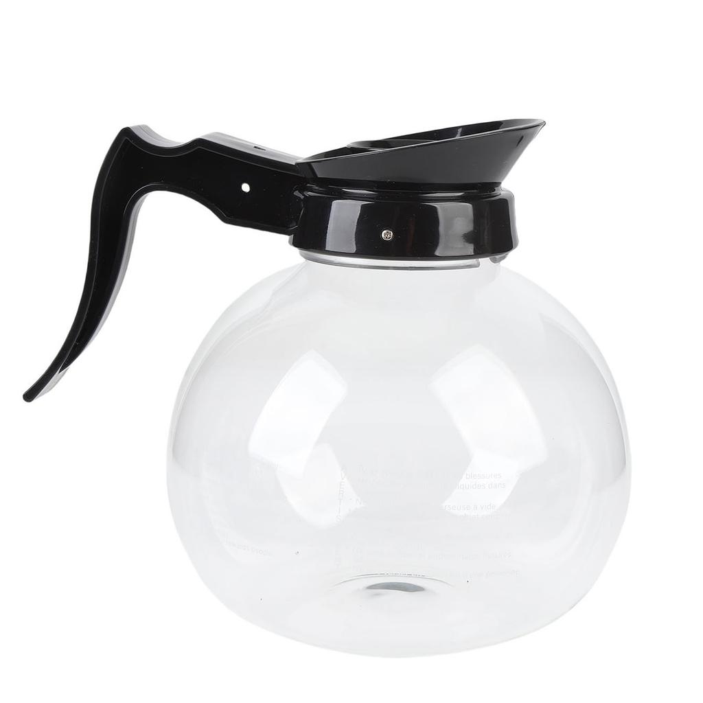 1.8L Coffee Pot High Borosilicate Heat Proof Glass Coffee Decanter Carafe for Travel Picnics Outdoor Activities