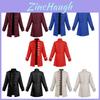 2022 New Fashion European And American Boys' Formal Coat In Solid Color Stylish Steampunk Retro Stand Collar
