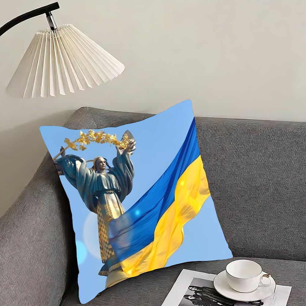 

Ukraine Flag Aesthetic Hot Cushion Cover Pillowcase Ultra Soft Skin Friendly Fabric Cloud Like Comfort Concealed Zipper 30x30cm