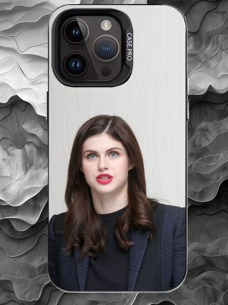 

A-Alexandra Daddario Phone Case For iPhone 17 16 15 14 13 12 11 Pro Max Plus Silver Matte Black Cover iPhone16e
