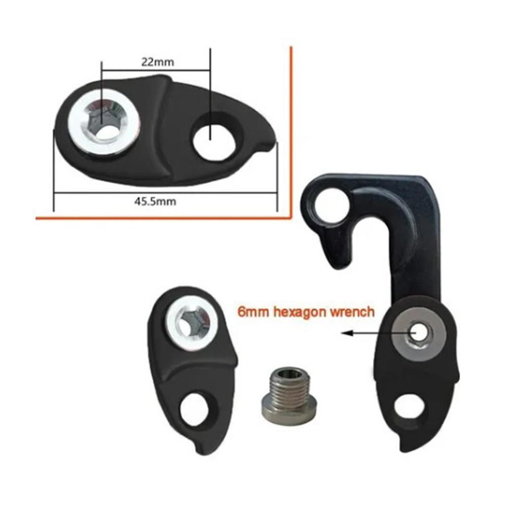 Bike Rear Derailleur Hanger Aluminum Bike Gear Tail Hook Extender for 40T 42T 46T 50T Mountain 32T 36T Road Steering