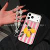 Ins Simple Stripe iPhone Apple 17Air/16/15Plus/14/13/12/11 Phone Case with Lanyard
