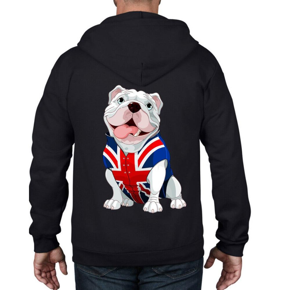 BRITISH BULLDOG UNION HOODIE England T Shirt Union Flag Hoody Patriotic and Loyal Pet Unisex Sweatshirt Men Casual Clothing