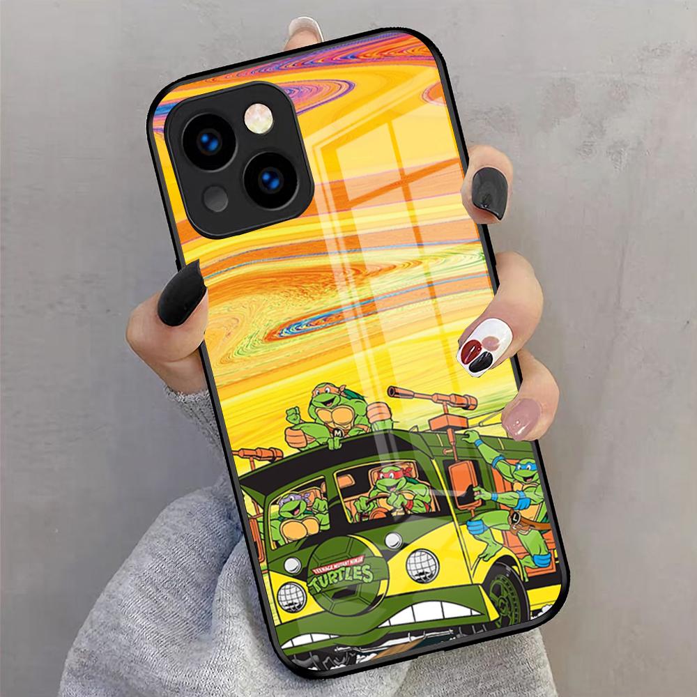 Anime Tortugas Ninjas Phone Case For IPhone 17 Pro Max 16 15 14 Pro Max 13 11 X Xs Xr 8 7Plus Glass Cover