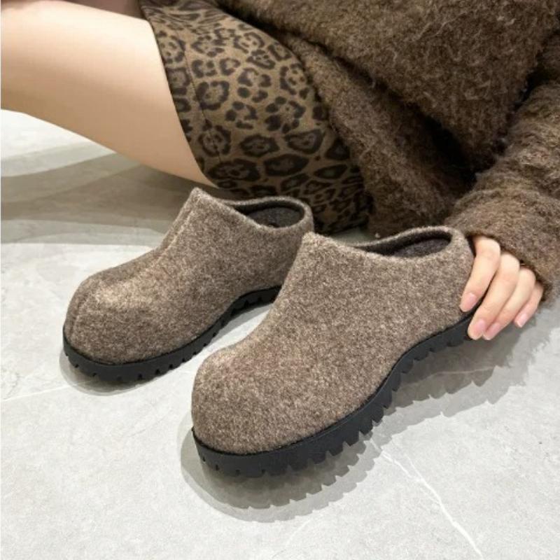 Fashion High Quality Satin Platform Slippers Women Fashion Leopard Design Brand Casual Shoe Cozy Warm Autumn Shoe Women Zapatos De Mules