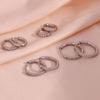 MamacitaSlay 316L Stainless Steel Single Row Zircon Hoop Earrings 18K Gold Plated Waterproof Jewelry For Women Everyday Wear