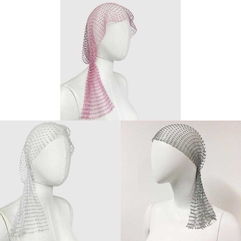 Polyester Mesh Glitter Head Wrap With Sparkling Embellishments For Dance Events