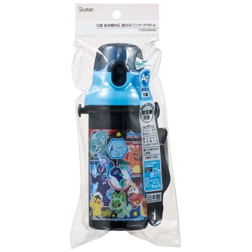 Skater Water Bottle 480ml Pokemon 24 for Children Antibacterial Plastic Child Friendly Lightweight Made in Japan PSB5SANAG-A
